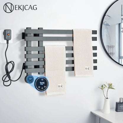 DecorBites™ Digital Touch Bathroom Towel Warmer Rack - Smart Home Aluminum Dryer