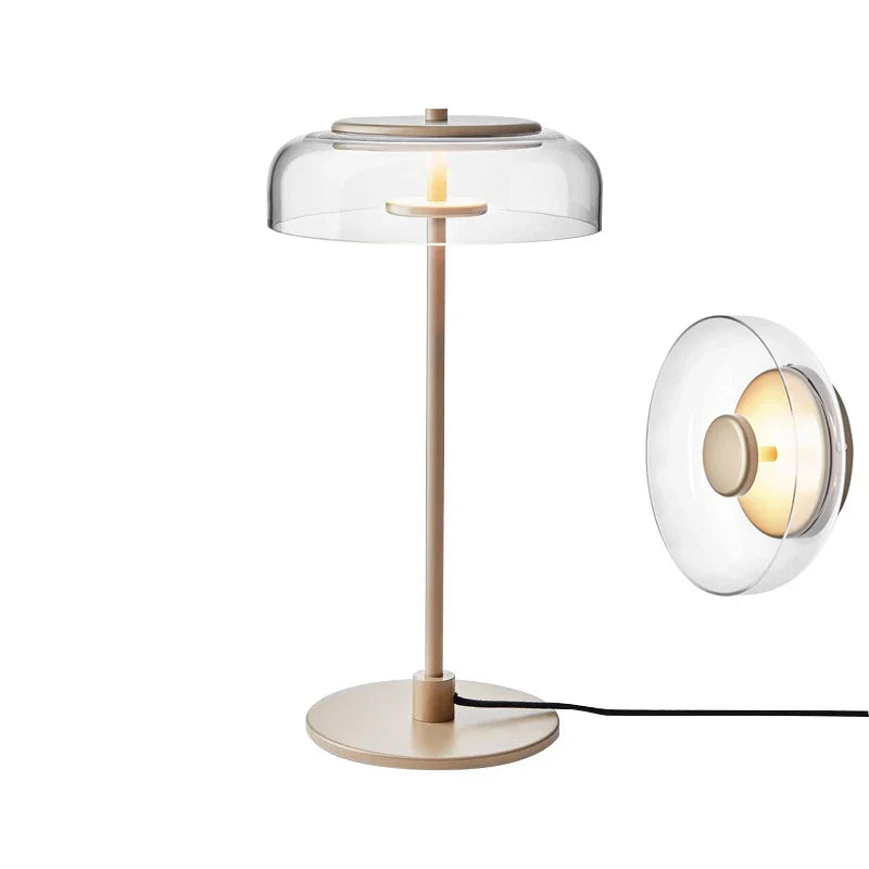 DecorBites™ Clear Glass Table Lamp – Luxury Desk Light for Home Decor & Study