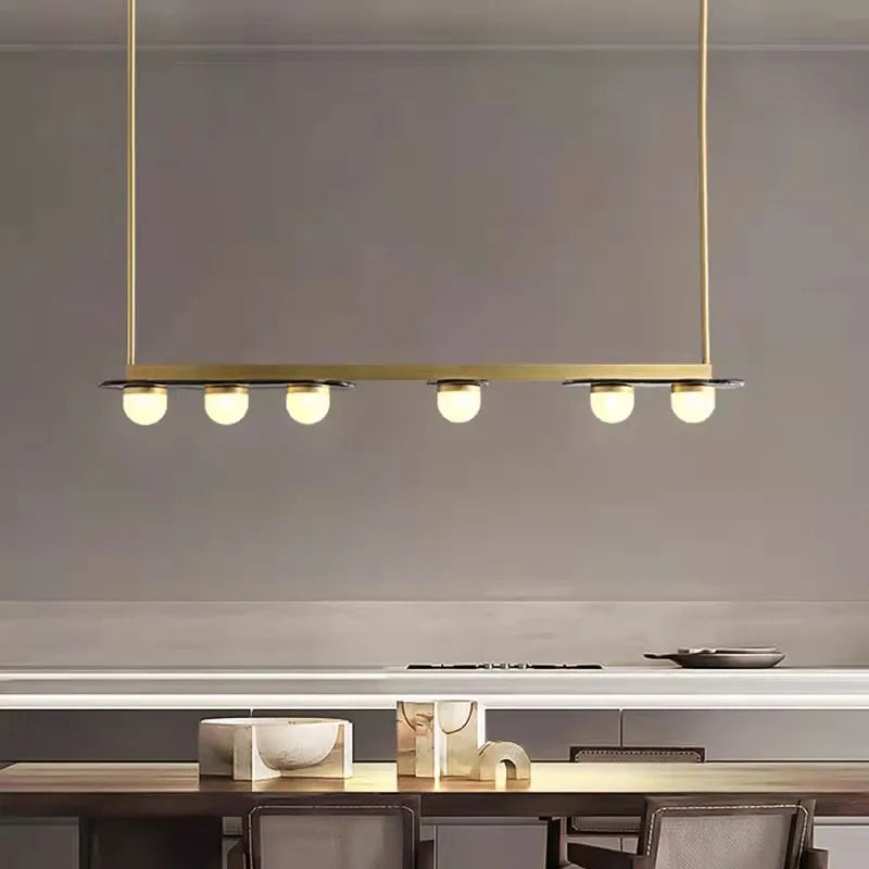 DecorBites™ Gray Glass LED Chandeliers: Modern Art Deco Lighting for Dining Room, Kitchen & Parlor
