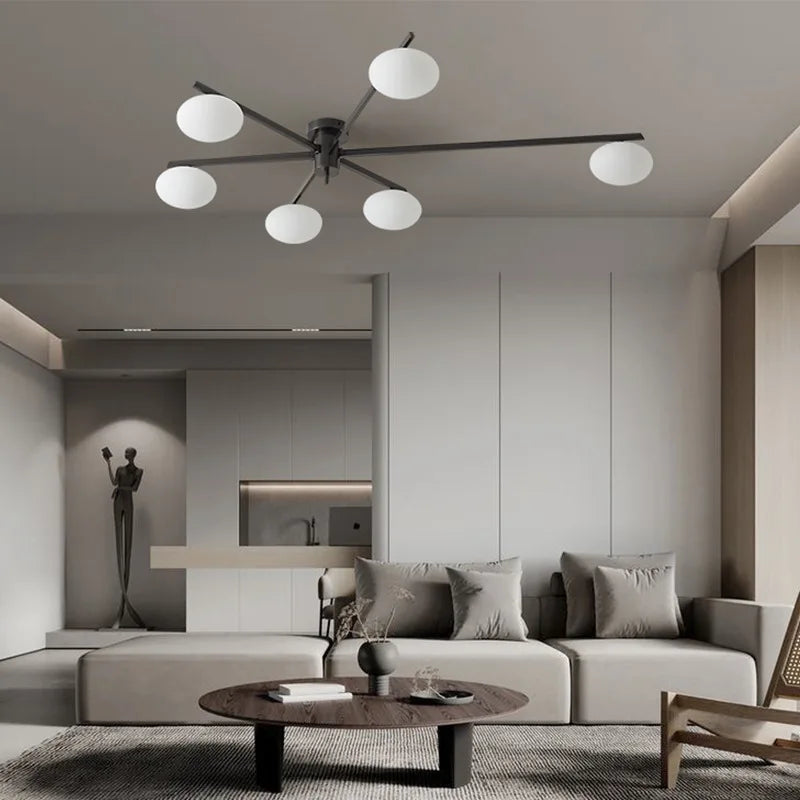 DecorBites™ Brass Glass Ceiling Lamp, G9 Bulb Suspension Light for Bedroom, Living Room