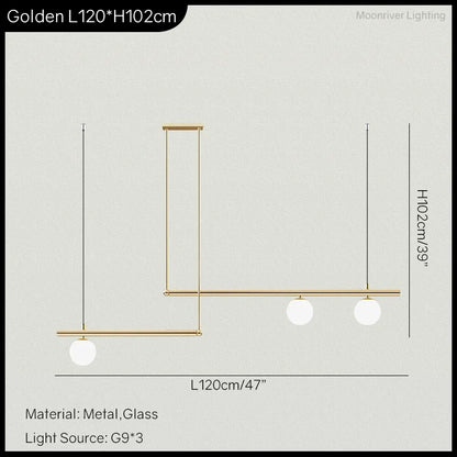 Lámpara colgante lineal minimalista DecorBites™ para sala de estar, comedor o decoración de techo