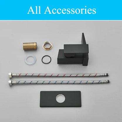 Grifo mezclador de agua fría y caliente con efecto cascada LED DecorBites™ para instalación en encimera de baño