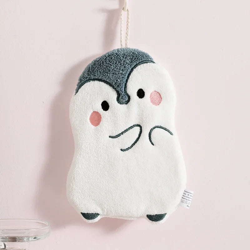 DecorBites™ Cartoon Animals Microfiber Hand Towel Set