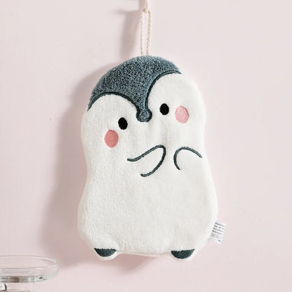 DecorBites™ Cartoon Animals Microfiber Hand Towel Set