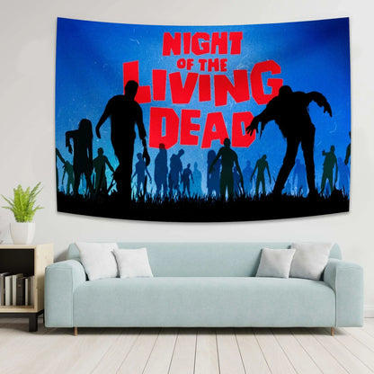 Decobites Night Of The Living Deads Horror Movie Tapestry Wall Hanging