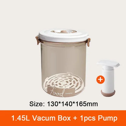DecorBites™ Fresh-Keeping Vacuum Canister: Large Capacity Food Organizer.