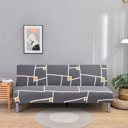 Decobites Stretchy Futon Sofa Cover for Sofa without Armrests