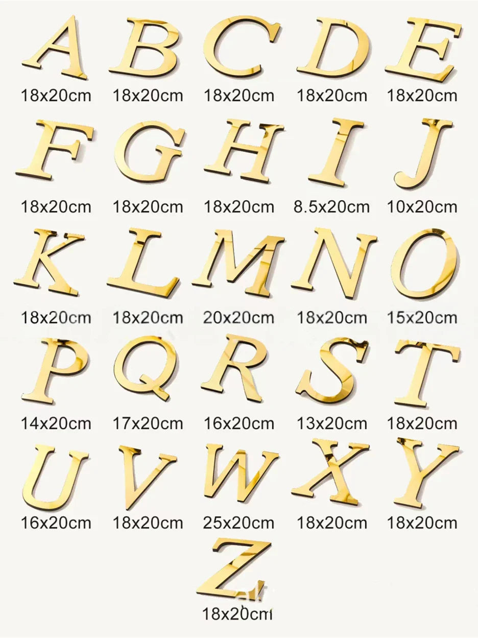 ملصقات حائط DecorBites™ ثلاثية الأبعاد باللونين الذهبي والفضي مقاس 20 سم لتزيين المنزل