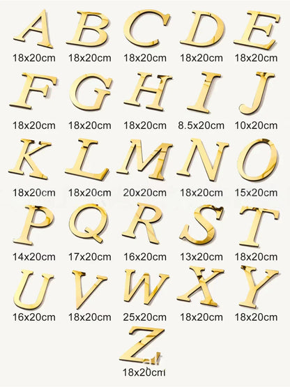 ملصقات حائط DecorBites™ ثلاثية الأبعاد باللونين الذهبي والفضي مقاس 20 سم لتزيين المنزل