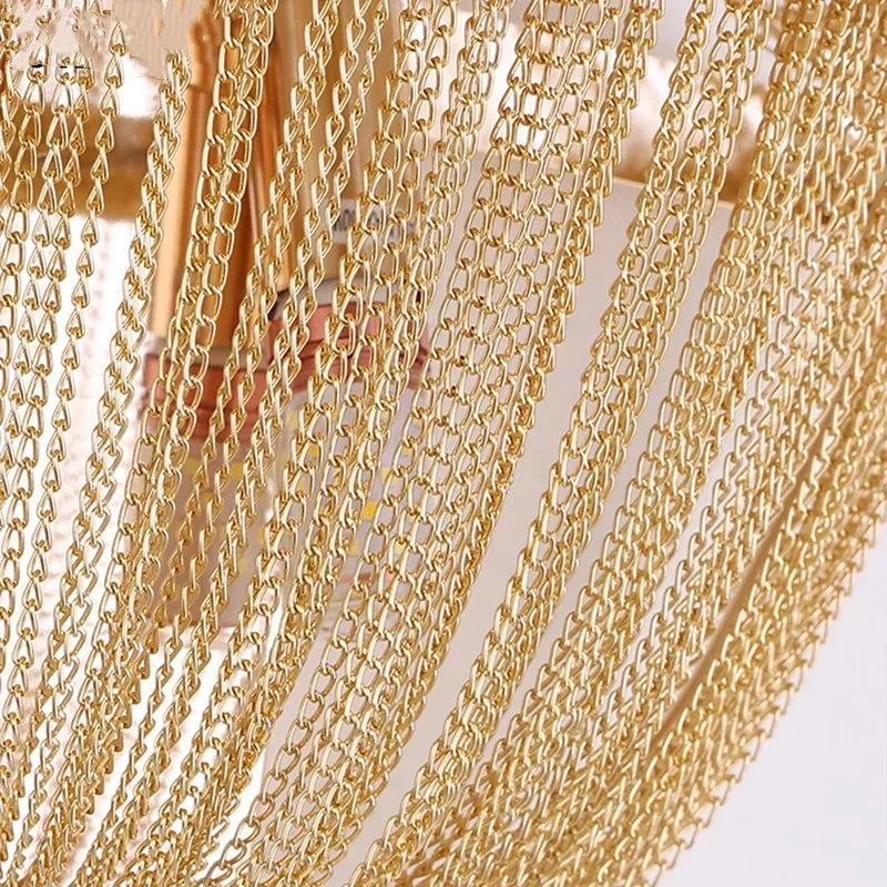 ديكوربايتس™ مصباح حائط LED بسلسلة من الألومنيوم للممر وغرفة النوم - ذهبي/فضي