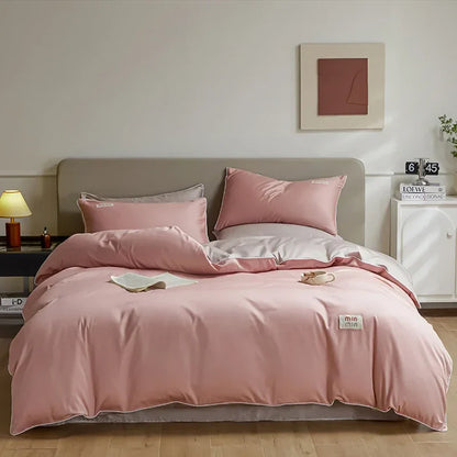 Decobites 100% Egyptian Cotton Solid Color Bedding Set - Queen King Single Size