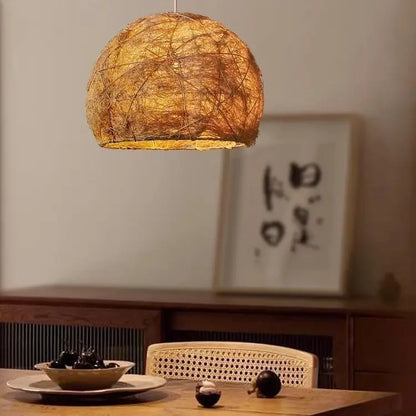 DecorBites™ Handmade Rattan Bamboo Pendant Lamp for Creative Living Room Lighting