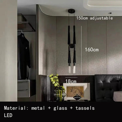 DecorBites™ Cloth Pendant Light with Acrylic Shade and G9 Bulb for Dining Room and Kitchen