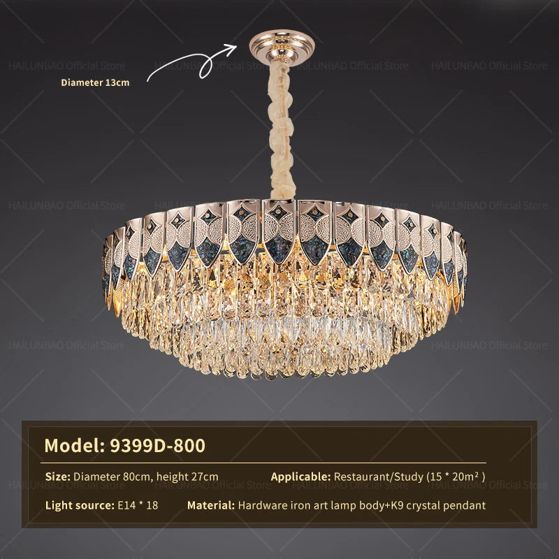 DecorBites™ Crystal Chandelier: Modern Luxury for Living Room, Bedroom, Dining Room