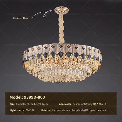 DecorBites™ Crystal Chandelier: Modern Luxury for Living Room, Bedroom, Dining Room