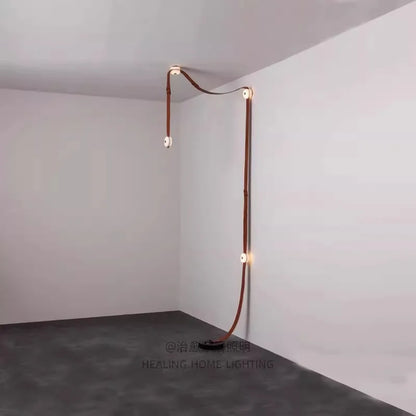 DecorBites™ Designer Belt Marble Pendant Lights: Luxury Dimmable Fixture for Villa Duplex