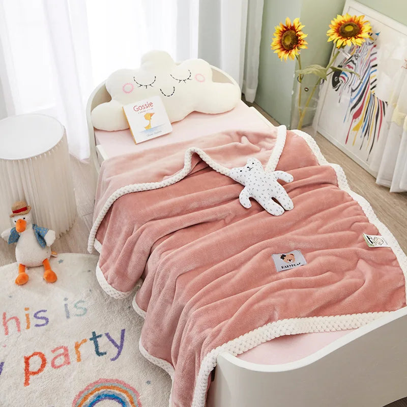 بطانية ديكوربايتس™ للأطفال من الفلانيل - غطاء سرير فردي خفيف الوزن ومريح