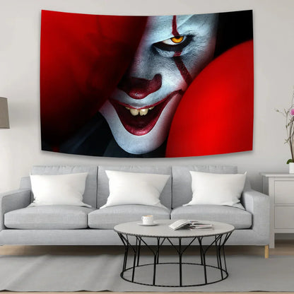 DecorBites™ Halloween Psychedelic Tapestry Curtains for Horror Movie Home Decoration