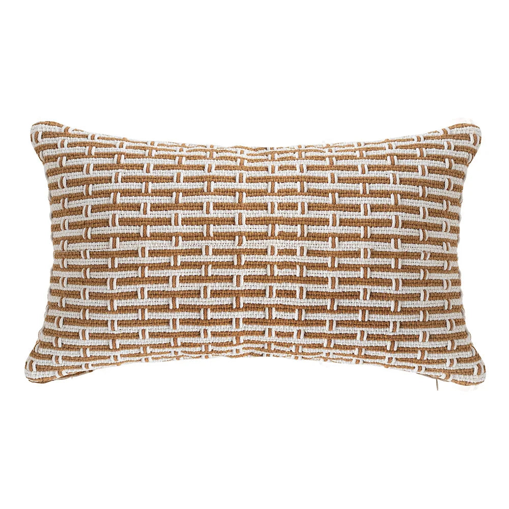 غطاء وسادة DecorBites™ من القطن المنسوج، مناسب للأريكة أو السرير أو غرفة المعيشة