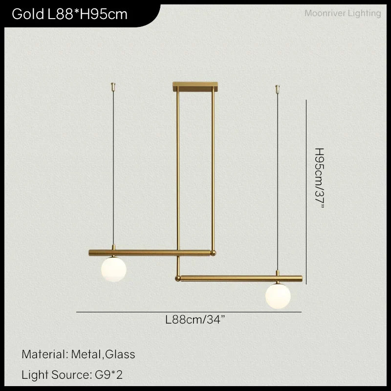 Modern Linear Hanging Chandelier