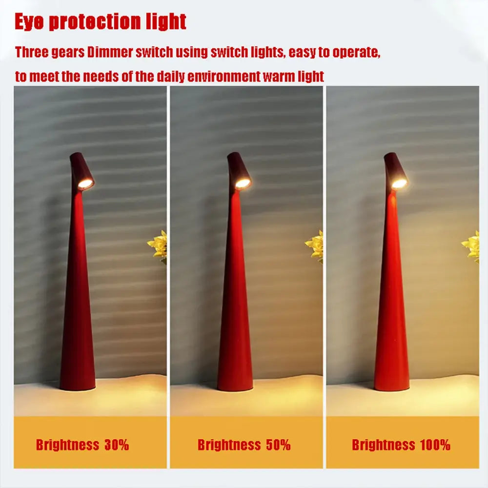 DecorBites™ LED Rechargeable Desk Lamp Creative Living Room Study Lamp Top Touch Dimming Atmosphere Desktop Decoration