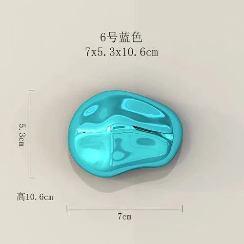 ديكور بايتس™ زينة جدارية من الحجر الذهبي ثلاثي الأبعاد لديكور أنيق للغرفة