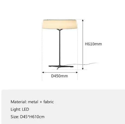 Lámpara de pie DecorBites™ de diseño italiano, hecha de tela, ideal para restaurantes, salas de estar y dormitorios.