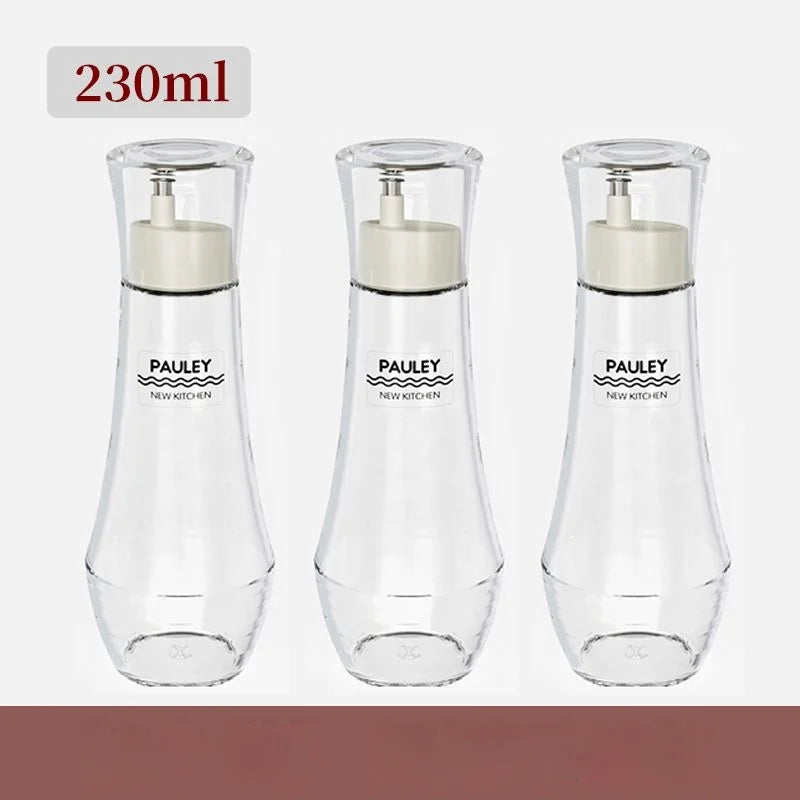 DecorBites™ Glass Seasoning Bottle Set for Cooking: Oil, Vinegar, Soy Sauce, Barbecue Spray