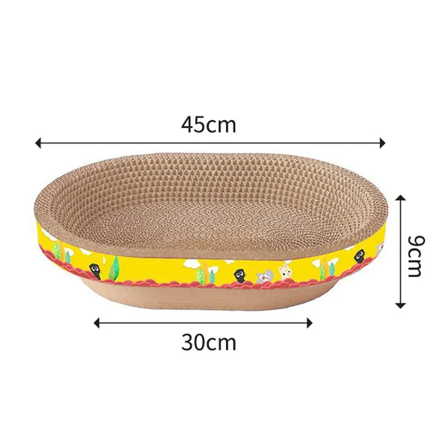 Cama rascadora y juguete de entrenamiento DecorBites™ para gatos - Tabla rascadora para afilar las uñas