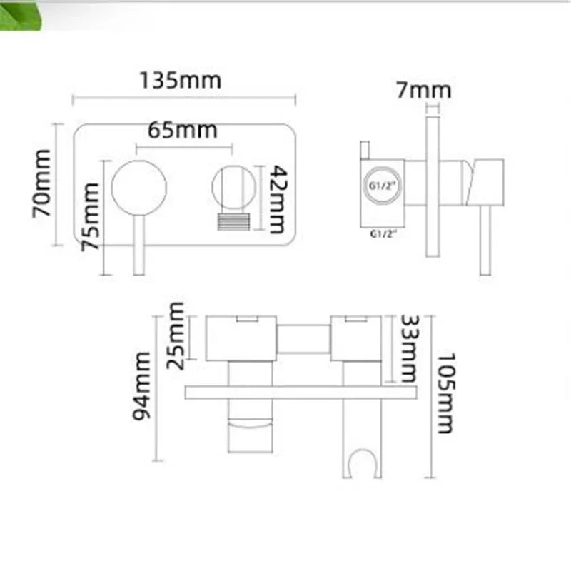 DecorBites™ Brass Bidet Sprayer Set with Hot and Cold Faucet - High Pressure Toilet Shower
