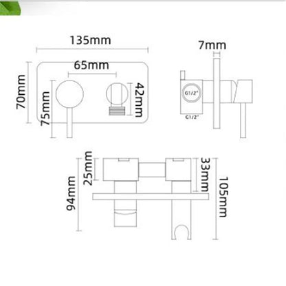 DecorBites™ Brass Bidet Sprayer Set with Hot and Cold Faucet - High Pressure Toilet Shower