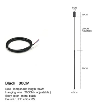 DecorBites™ Black LED Chandelier Pendant Lights for Dining Room and Bedroom