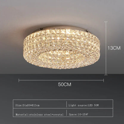 DecorBites™ Crystal LED Ceiling Chandelier: Modern Luxury for Living Room Bedroom Home Decor