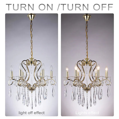 Lámpara de araña LED de cristal DecorBites™ para cocina, comedor, sala de estar y dormitorio.