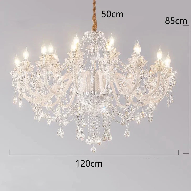 DecorBites™ Crystal Chandelier: Modern Home Decoration Pendant Lights for Living & Dining Room