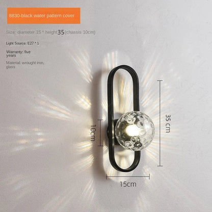 DecorBites™ LED Glass Wall Sconce Lamp for Bedroom Living Room Staircase