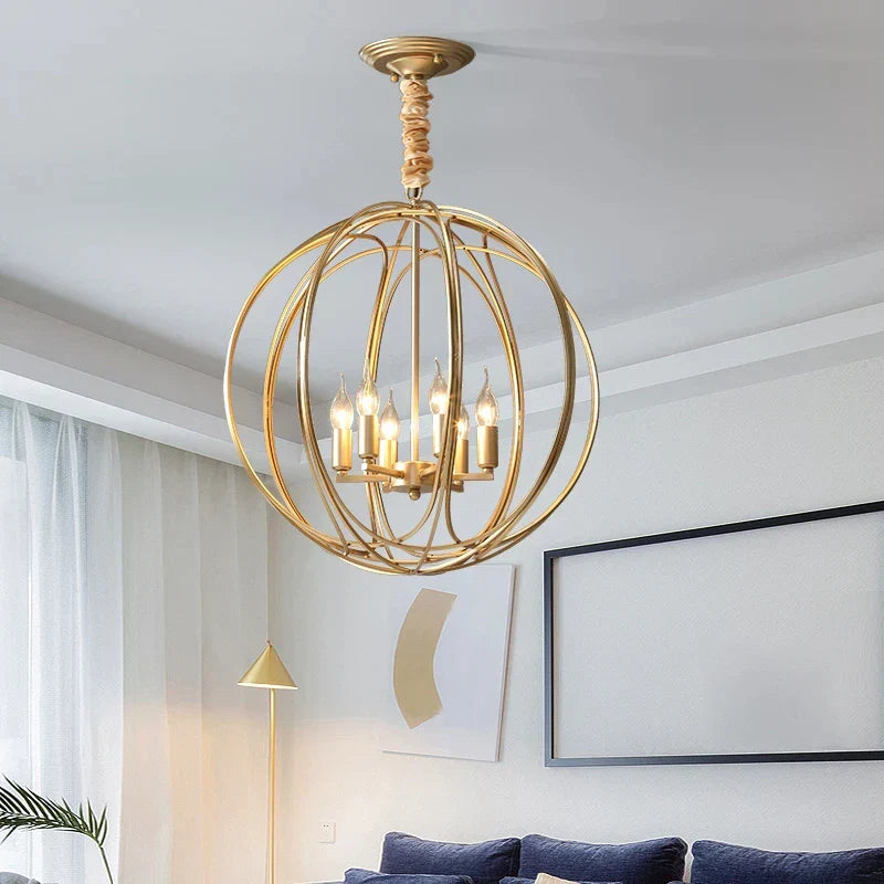 Decorbites™ Lámpara de Araña de Cristal Dorado: Luz de Techo Moderna para Comedor, Cocina y Dormitorio