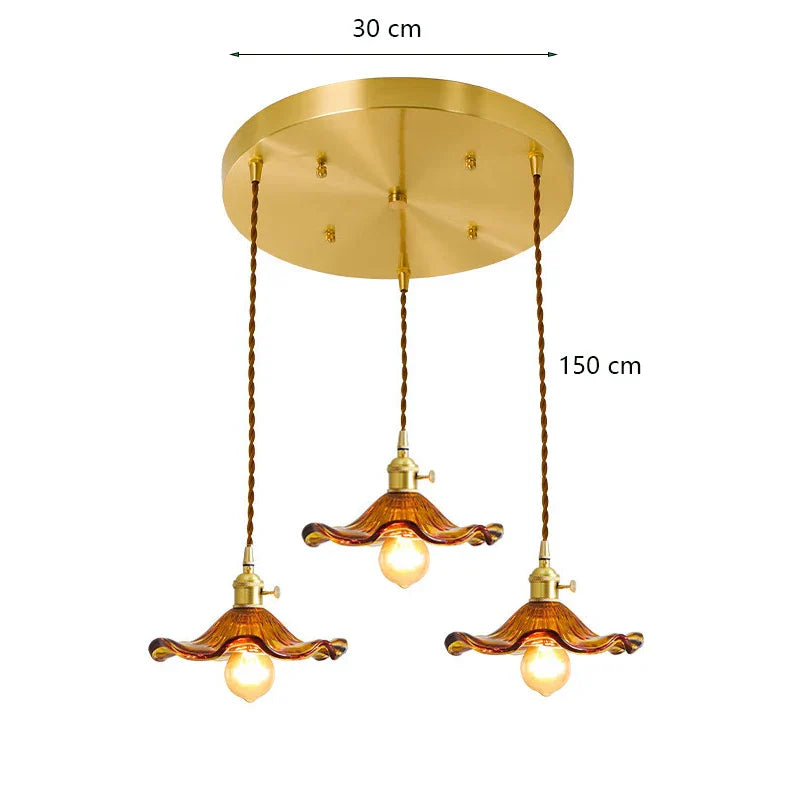 DecorBites™ Lotus Leaf Pendant Lights: Modern Nordic Glass Pendant Lamp for Bedroom, Dining Room, Kitchen