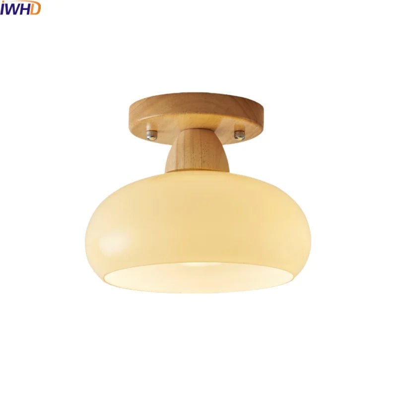 DecorBites™ LED Wood Canopy Ceiling Lamp Modern Living Room Light Fixtures