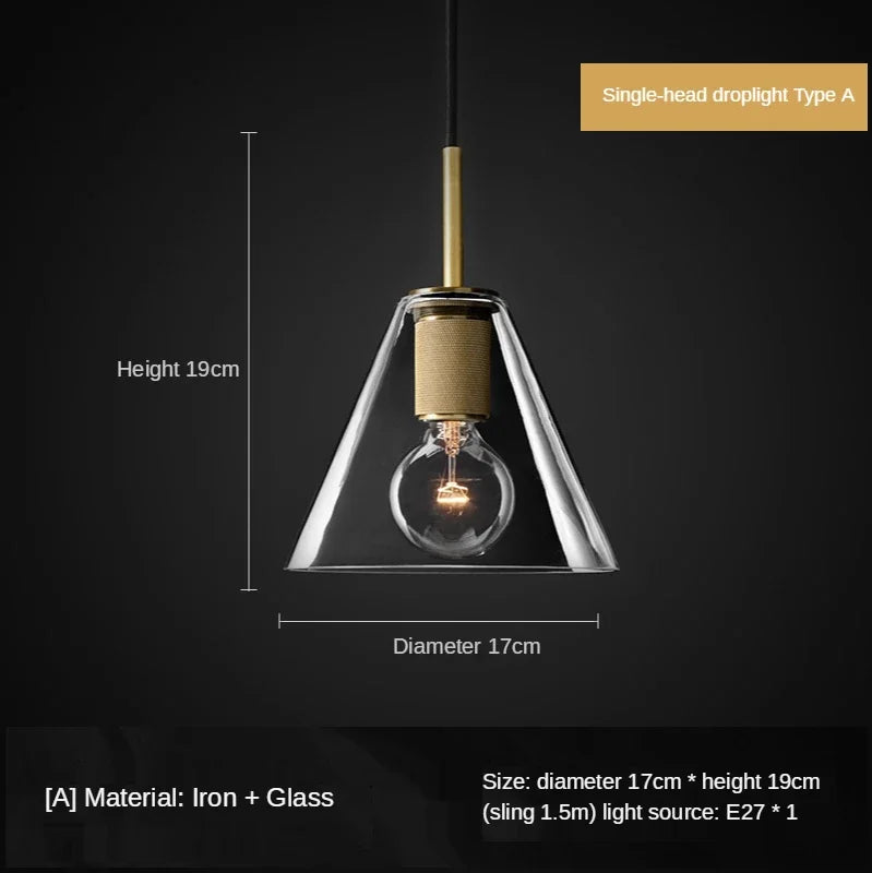 DecorBites™ Gold LED Pendant Light – Luxury Nordic Retro Design