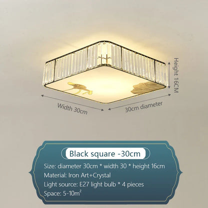 DecorBites™ Crystal Chinese Style Ceiling Light for Living Room and Bedroom