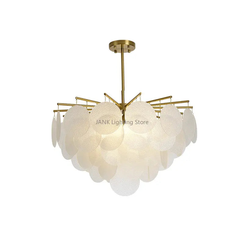 DecorBites™ Glass LED Chandelier 50cm Diameter for Living Room, Dining, Island - Lighting Fixtures