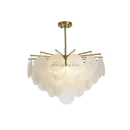 DecorBites™ Glass LED Chandelier 50cm Diameter for Living Room, Dining, Island - Lighting Fixtures