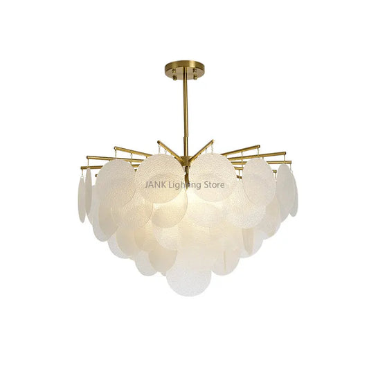 DecorBites™ Glass LED Chandelier 50cm Diameter for Living Room, Dining, Island - Lighting Fixtures