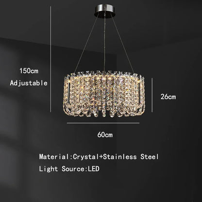 DecorBites™ Crystal Pendant Ceiling Lamp LED Luxury Hanging Light