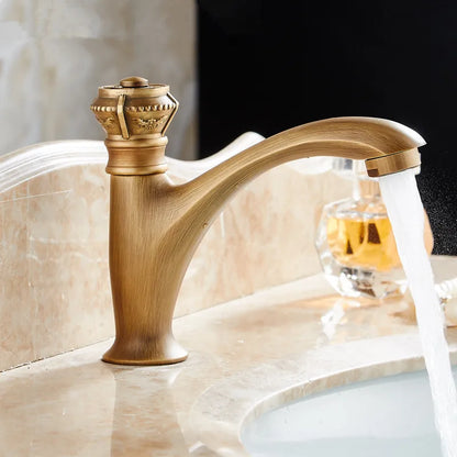DecorBites™ Brushed Bronze Basin Faucet Single Lever Cold Water Mixer Tap
