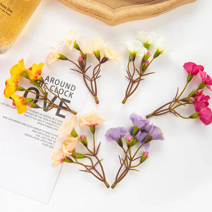 DecorBites™ Artificial Flowers: Christmas Decor, Home Wedding Bouquet, Scrapbooking Bouquets