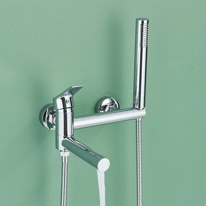 DecorBites™ Brass Wall Mounted Bathtub Shower Mixer Tap Set for Bathroom
