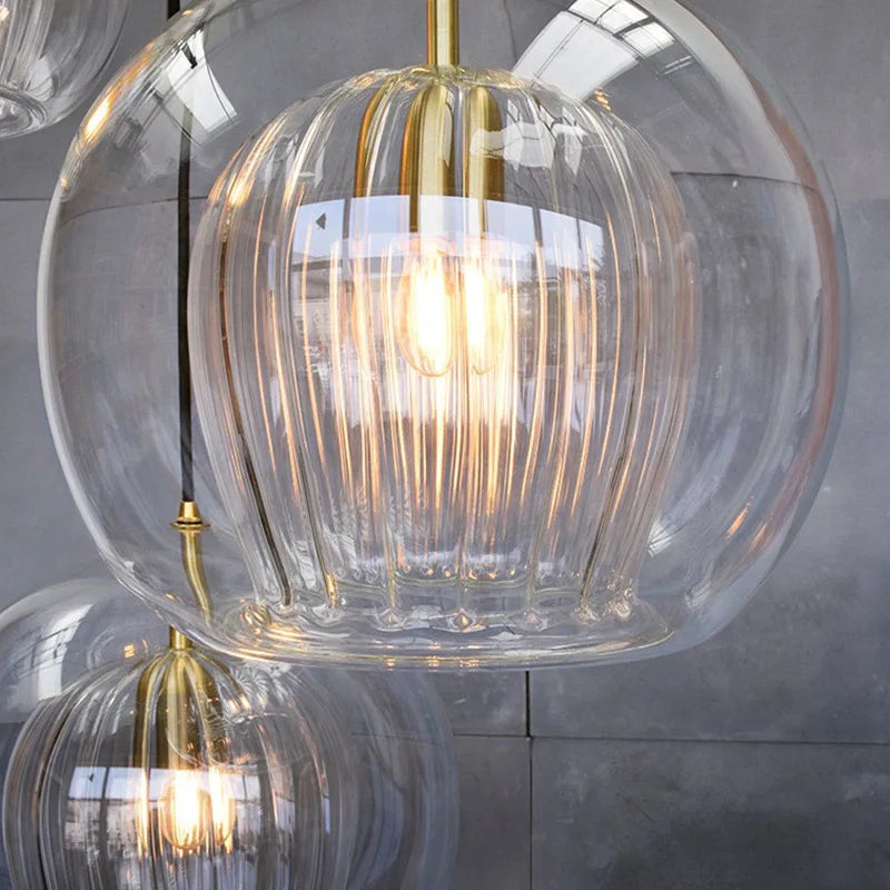 Lámpara colgante de bola de vidrio dorado Decorbites™ para la decoración del comedor y el dormitorio