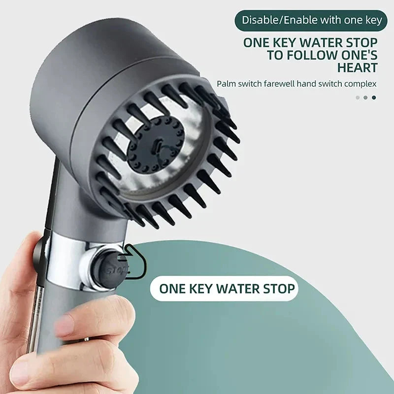 DecorBites™ 3 Modes High Pressure Handheld Shower Head - Water Saving Massage Adjustable